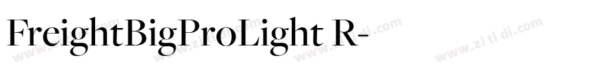 FreightBigProLight R字体转换